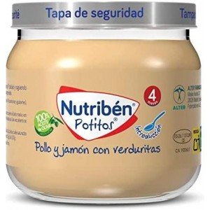 Nutriben Potito Inicio A La Carne - Pollo Y Jamon Con Verduritas. - Alter