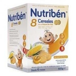 Nutriben Papilla 8 Cereales Toque De Miel Y Galletas Maria Lata