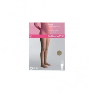 Panty Compresion Normal 140 Den Embarazada - Farmalastic (Talla Pequeña Color Beige)