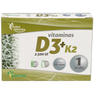Pinisan Nutra Nature Vitaminas D3 + K2 60Caps