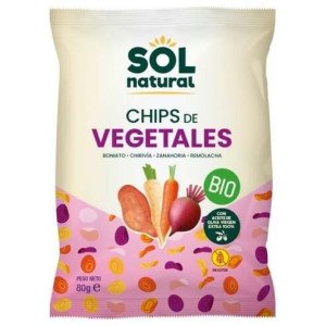 Solnatural Chips De Vegetales Aceite Oliva Sin Gluten 80G