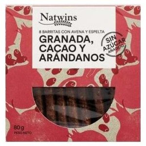 Natwins Barritas De Granada Cacao Y Arandanos 80G