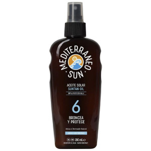 Mediterraneo Sun Coco Aceite Bronceador Corporal Dark Spf6 200Ml