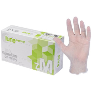 Omare Luna Guantes Vinilo Sin Polvo Talla L 100Uds