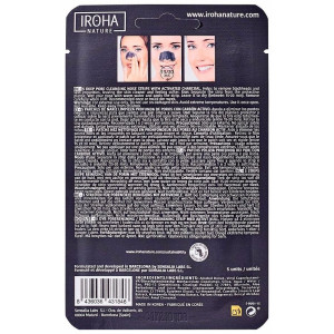 Iroha Nature Tiras Nariz Puntos Negros Carbón 5Uds
