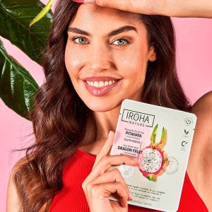 Iroha Nature Mascarilla Facial Tisú Iluminadora Pitahaya 20Ml