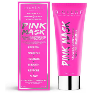 Biovene Pink Mask Glowing Complexion Peel-Off Treatment 75Ml