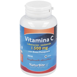 Vitamina C 1500Mg. Con Rosa Mosqueta Lib.S 90Comp.