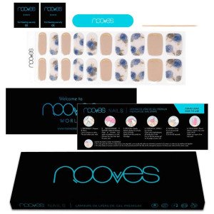 Láminas De Uñas De Gel Elegant Floral Premium Luxe Metallic 20 U