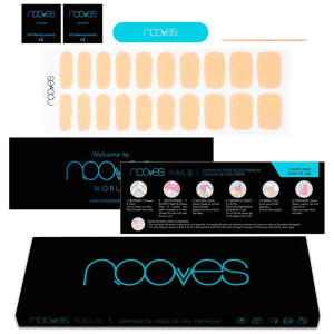 Láminas De Uñas De Gel Peach Galettes Premium Luxe Metallic 20 U