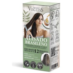 Veg Liss Alisado Brasileño Con Queratina Vegetal Y Coco 2 U 2