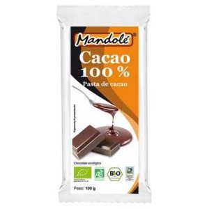 Mandole Cacao 100% Tableta Bio 100G