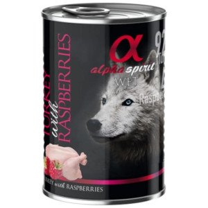 Alpha Spirit Lata Pavo Frambuesa 6X400G