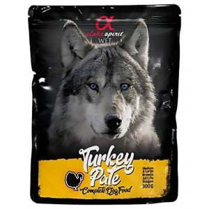 Alpha Spirit Perro Pouch Pate Pavo 12 X 300 Gr