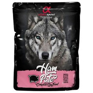 Alpha Spirit Perro Pouch Pate Jamon 12 X 300 Gr