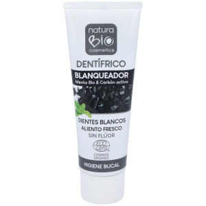 Dentifrico Blanqueador Menta Bio y Carbon Activo 75ml - Naturabio Cosmetics