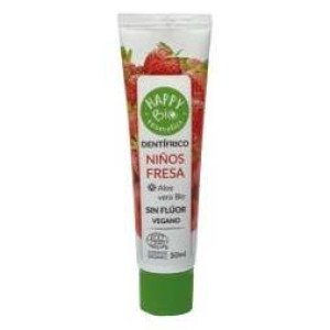 Happy Bio Cosmetics Dentifrico Niños Fresa Sin Fluor 50Ml