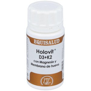Holovit D3+K2 Con Magnesio Y Membrana De Huevo 50Caps