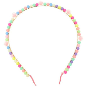 Diadema Metal Con Bolitas De Colores 13 X 15, 5 Cm 1 U
