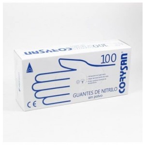 Guantes De Nitrilo Para Exploracion - Corysan Ambidiestro No Esteril (100 Unidades Talla Pequeña)