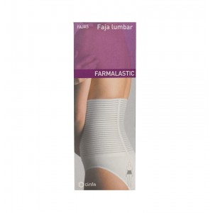 Faja Lumbar - Farmalastic Velcro (Talla 3 Color Blanco)
