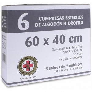 Gasa Esteril Algod Gran Cruz 17 Hilos 6U