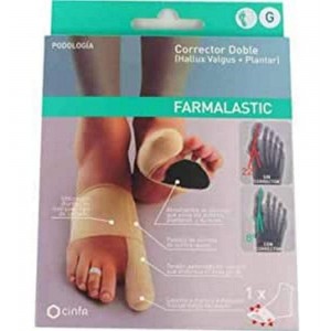 Corrector Doble Juanetes Y Plantar - Farmalastic Feet (Pie Izdo T- Med)