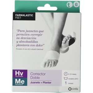 Corrector Doble Juanetes Y Plantar - Farmalastic Feet (Pie Izdo T- Gde)