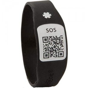 Pulsera Identificacion Silincode Qr (Negra T- M)