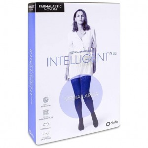 Farmalastic Novum Intelligent Media Larga Compresión Normal Caviar Talla 5, 1 Par
