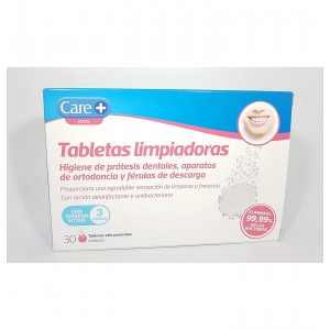 Care+ Tabletas Limpiadoras (30 Tabletas Efervescentes)