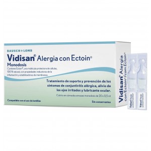 Vidisan Alergia Con Ectoin Colirio Monodosis 20 x 0,5 ml. - Bausch + Lomb