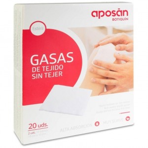 Aposan Gasa Estéril Tejido Sin Tejer 10Cmx10Cm 20 Gasas (2Ud/Sobre)