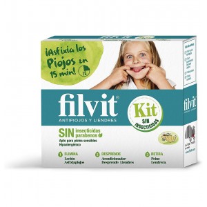 Filvit Kit Sin Insecticidas Locion Asfixiapiojos - Acondicionador Desprendeliendres (2 Envases 125 Ml)