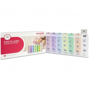 Aposán Pastillero Semanal 4 Tomas, 1 Unidad