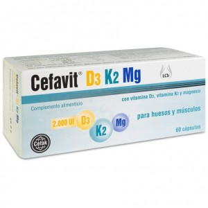 Cefavit Vitaminas D3 Y K2, 60 Cápsulas