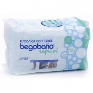 Begobaño Esponja Enjabonada Desechable 30Uds