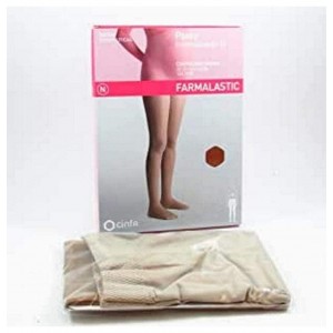 Panty Compresion Normal 140 Den Embarazada - Farmalastic (Talla Grande Color Beige)