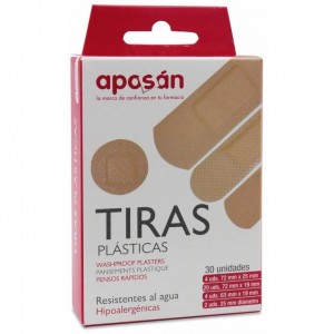 Aposán Aposito Adhesivos Plástico 4 Tamaños 30Uds