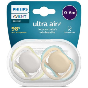 Philips Avent Chupete Ultra Air 0-6Meses Neutro 2Uds