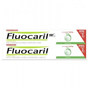 Fluocaril Bi-Fluore 145 Mg (2 Tubos 75 Ml Sabor Menta)