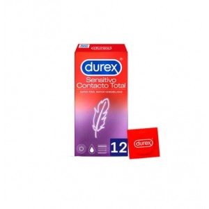 Durex Sensitivo Contacto Total - Preservativos (12 Unidades)