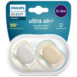 Philips Avent Chupete Ultra Air 0-6Meses Neutro 2Uds