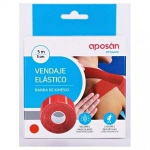 Aposán Dynamic Vendaje Elástico Rojo 5 Cm X 5 M, 1 Unidad