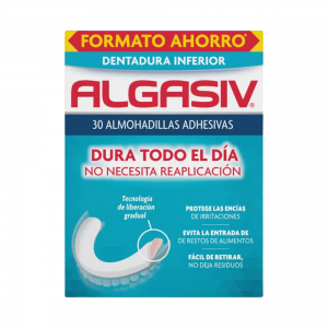 Almohadillas Adhesivas para Dentaduras Postizas Inferiores, 30 ud. - Algasiv®