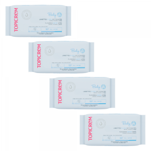 Pack BABY Toallitas Limpiadoras al Agua, 4 x 60 ud. - Topicrem