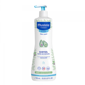 Babygel Baño de Espuma con Aguacate Bio, 750 ml. - Mustela