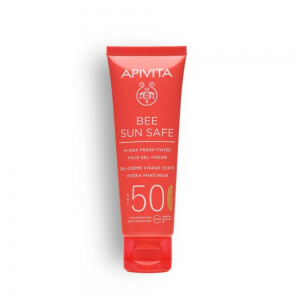 Bee Sun Safe Hydra Fresh Gel-Crema SPF50 con Color, 50 ml. - Apivita
