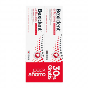 Pack Ahorro Bexident Anticaries Pasta Dentífrica, 125 ml + 125 ml. - Isdin