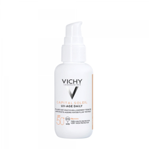 Capital Soleil Uv-Age Daily Color, Tono Claro, SPF 50+ 40 ml. - Vichy